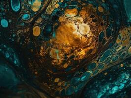Bright fluid marble paint pattern Dynamic liquid shapes background created with technology photo