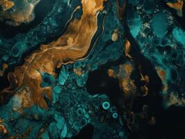 Bright fluid marble paint pattern Dynamic liquid shapes background created with technology photo