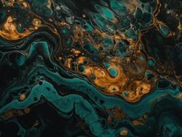 Bright fluid marble paint pattern Dynamic liquid shapes background created with technology photo