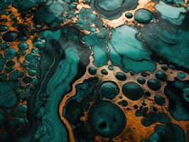 Bright fluid marble paint pattern Dynamic liquid shapes background created with technology photo