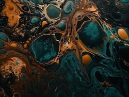 Bright fluid marble paint pattern Dynamic liquid shapes background created with technology photo