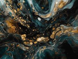 Bright fluid marble paint pattern Dynamic liquid shapes background created with technology photo