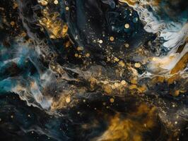 Bright fluid marble paint pattern Dynamic liquid shapes background created with technology photo