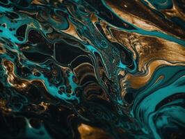 Bright fluid marble paint pattern Dynamic liquid shapes background created with technology photo