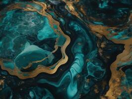 Bright fluid marble paint pattern Dynamic liquid shapes background created with technology photo