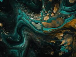 Bright fluid marble paint pattern Dynamic liquid shapes background created with technology photo