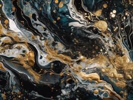 Bright fluid marble paint pattern Dynamic liquid shapes background created with technology photo