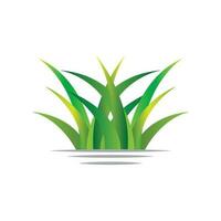 Green Grass Logo Design, Farm Landscape Illustration, Natural Scenery Vector