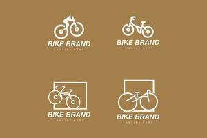 Bike Logo. Bicycle Sport Branch Vector, Simple Minimalist Transportation Design, Template, Silhouette vector