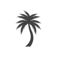 Coconut Tree Logo, Palm Tree Sunset Beach Vector, Elegant Minimalist Simple Design, Symbol Template Icon vector