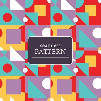 resumen brillante sin costura modelo con geométrico cifras vector