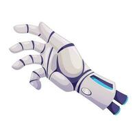 Robot cyborg arm, robotic prosthesis human hand vector