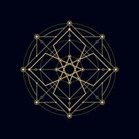 Geometric boho magic sacred shape esoteric symbol vector