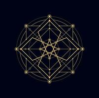 Geometric boho magic sacred shape esoteric symbol vector