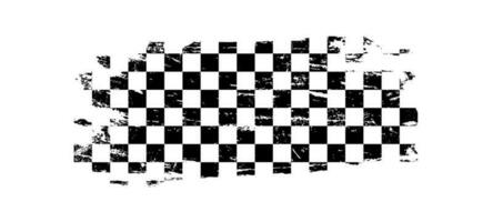 Grunge race flag checker pattern for car rally vector