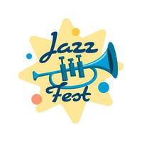 Jazz music festival icon for live concert or band vector