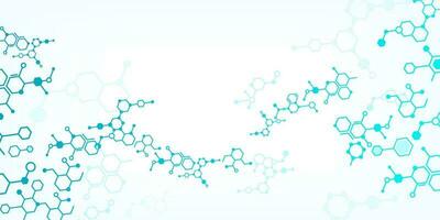 Molecule structure background, molecular pattern vector