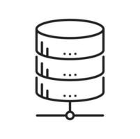 Online database, cloud storage server line icon vector