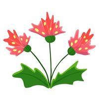 Flower doodle design. Hand drawn vector of floral element isolated on white background.