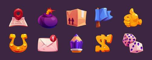 Web icons, symbols for game or casino vector