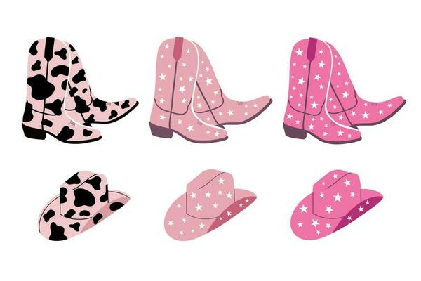 Pink Cowboy Hat Vector Art, Icons, and Graphics for Free Download