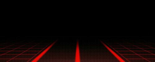 Red laser grid cyber newretrowave game background vector