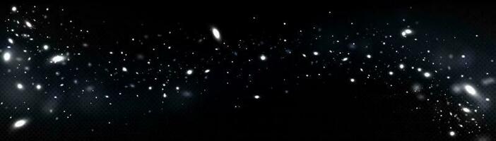 White firefly light glow flowing space background vector