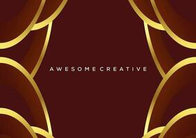 brown with luxury line abstract background vector