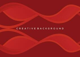 abstract red wave background design vector