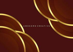 brown with luxury line abstract background vector