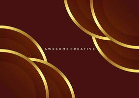 brown with luxury line abstract background vector