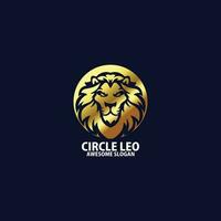 lion head with luxury logo design vector