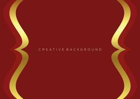 elegant background design red with luxury line vector