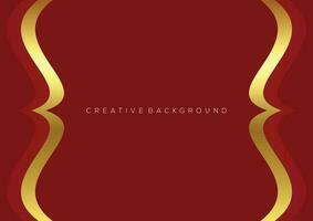 elegant background design red with luxury line vector