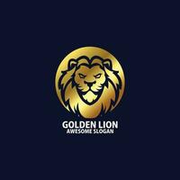 lion head with luxury logo design vector