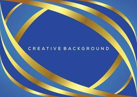 blue with luxury line abstract background vector