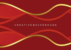 luxury line with red background design vector