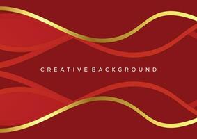 luxury line with red background design vector