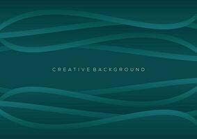 greenish blue wave background design gradient color vector