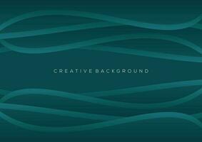 greenish blue wave background design gradient color vector