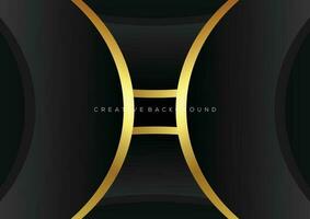 black background with luxury line design gradient vector