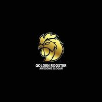 rooster head with luxury logo design vector