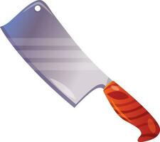 Kitchen knife for meat. Silverware utensil for eating. Kitchenware, kitchen utensil.  Cartoon vector icon for food apps and websites