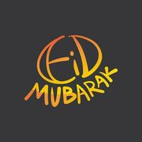 Eid al adha typography vector illustration to celebrate muslim religious holiday in worldwide. Eid mubarak custom typography and lettering design.