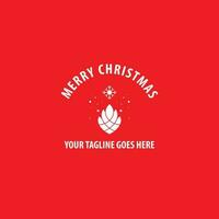 merry christmas logo vector