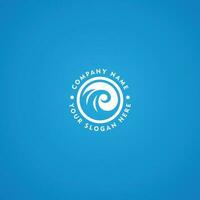 surf wave logo vector