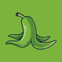 Banana Fruit Cartoon Vector Icon Illustration. Food Fruit Icon Concept Isolated Premium Vector. Flat Cartoon Style Suitable for Web Landing Page, Banner, Sticker, Background