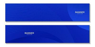 blue wave banners abstract gradient background for business vector