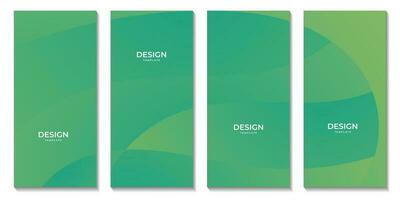 abstract green wave organic background. brochure background design template. vector