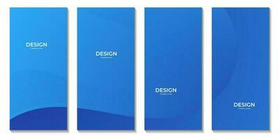 blue brochures wave abstract gradient background vector